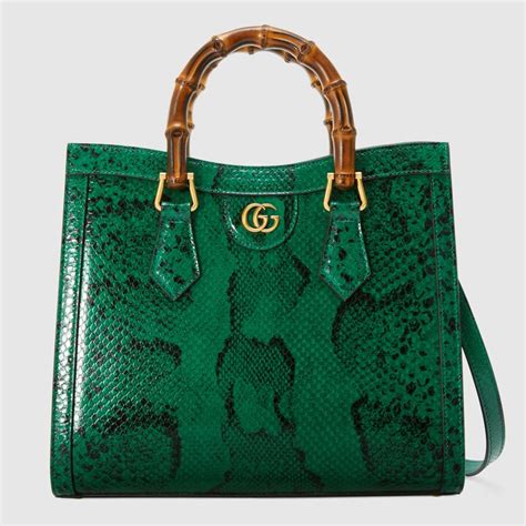 borsa gucci pitone verde